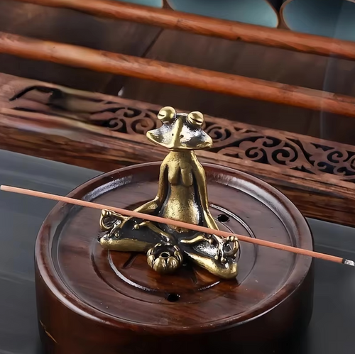Meditating Frog Incense Socket