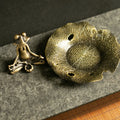 Lotus Leaf Meditating Frog Incense Socket