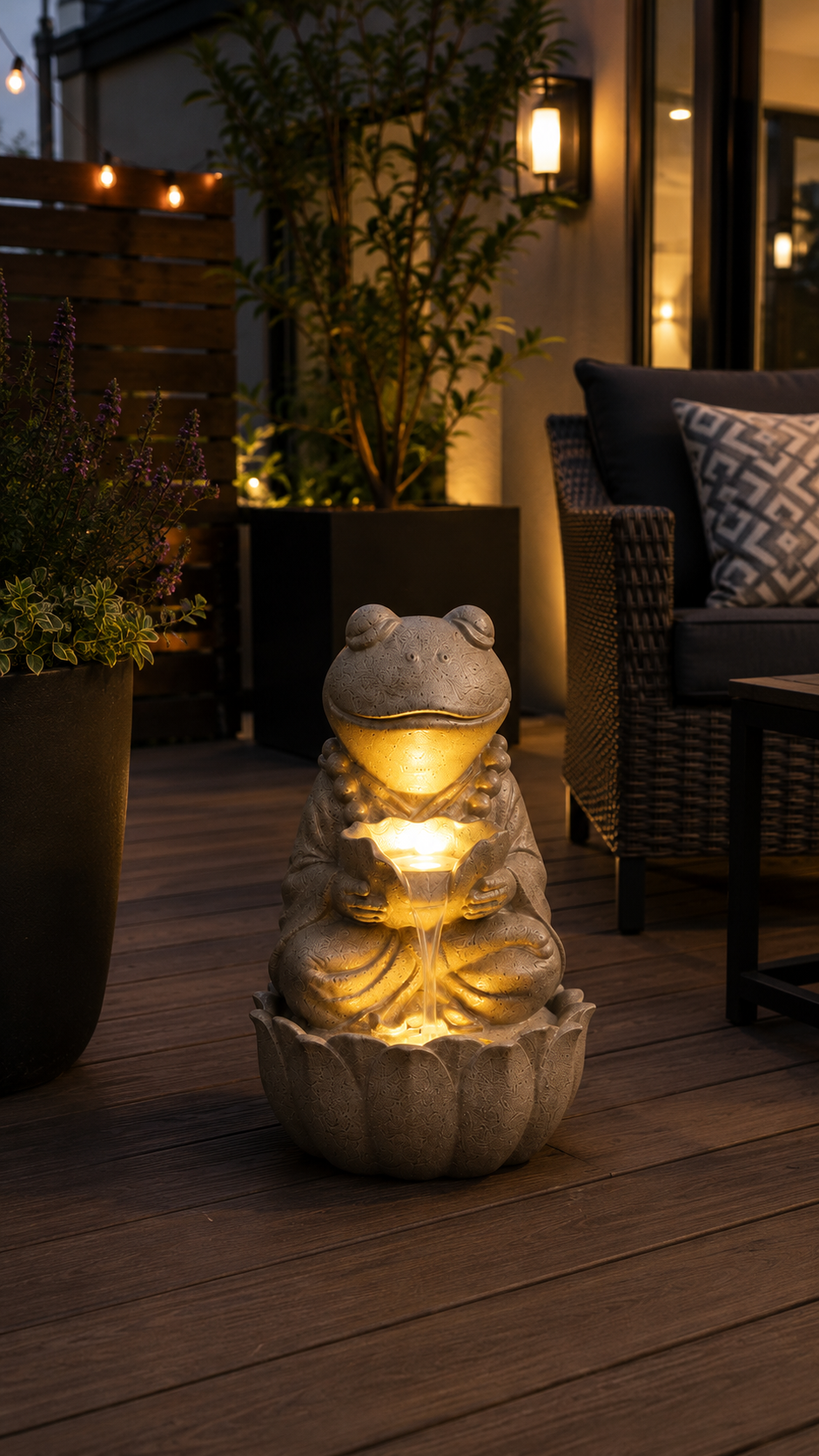 Lotus Garden Fountain — Frog / Elephant