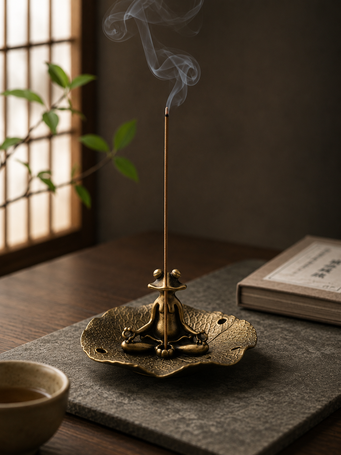 Lotus×Frog Incense Holder
