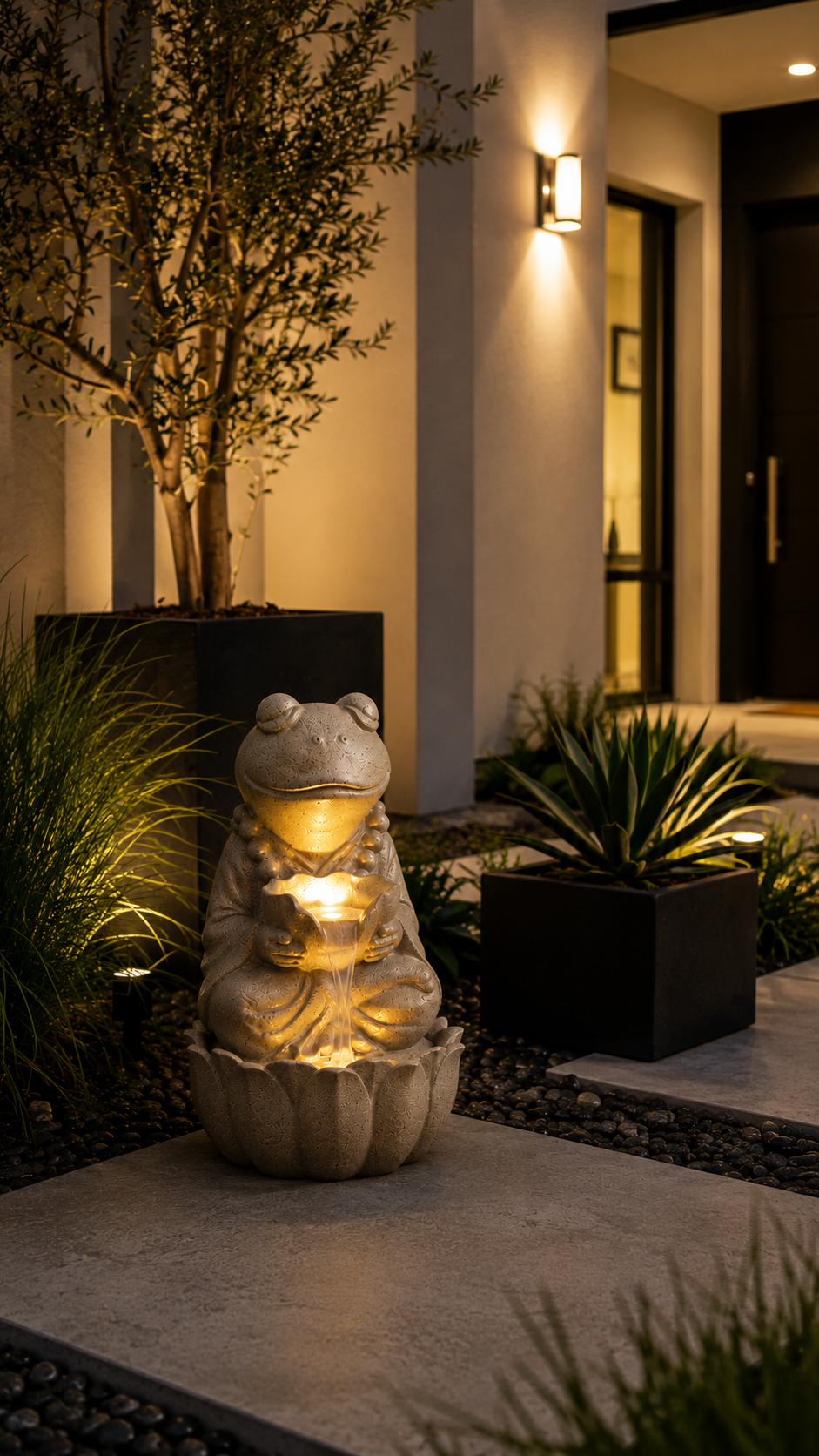 Lotus Garden Fountain — Frog / Elephant